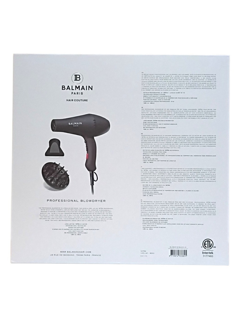 Balmain Paris Hair Couture Professional Blowdryer Set NIB Luxury Salon Tool - Picture 2 of 7